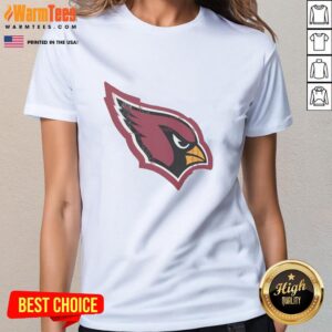Stylish Top Arizona Cardinals Rivet Logo Ladies Tee featuring vibrant team colors and a trendy design for fans.
