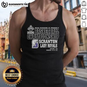 Nice Scranton Lady Royals 2026 NCAA Division III Women's Basketball Final Championship tank top in vibrant team colors.