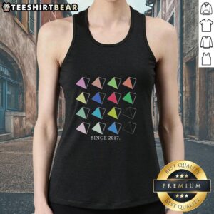Stylish Top Since 2017 Shapes Tank Top in vibrant colors, perfect for casual wear and summer outfits.