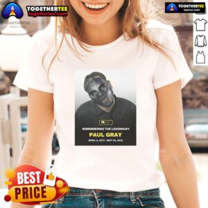 Alt Text: Hot Tribute tee featuring Paul Gray, founding bassist of Slipknot, perfect for fans of the band and metal music.