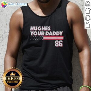 Hot Jack Hughes Your Daddy 86 Retro Tank Top featuring a vibrant design perfect for sports fans and summer wear.