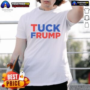 Good Tuck Frump Fck Trump T-Shirt featuring bold text design in protest of Trump, perfect for political statement wear.