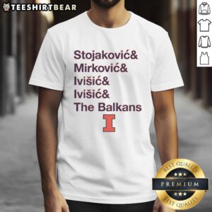 Alt Text: Awesome The Balkan Bloc Illinois Fighting Illini T-Shirt featuring vibrant colors and bold team graphics for fans.