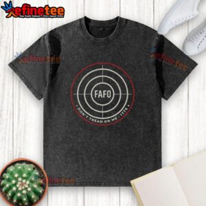 Alt Text: Nice Fafo Target Don't Tread On Me 1776 washed t-shirt featuring a vintage graphic design and relaxed fit.