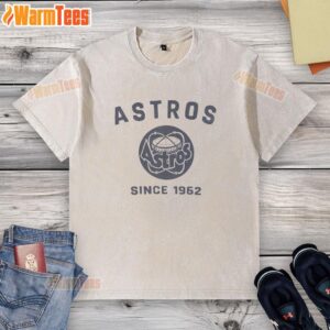 Alt Text: Premium Houston Astros Cooperstown Duster Washed T-Shirt featuring a vintage design and soft, comfortable fabric.