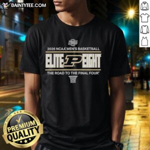 Premium Purdue Boilermakers NCAA Men's Basketball Elite Eight T-Shirt for 2026 Final Four celebration.