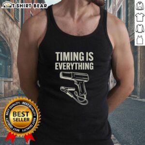 Original Timing is Everything Funny Tank Top featuring a playful design, perfect for casual wear and humorous outfits.