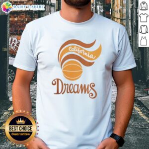 Original California Dreams Basketball T-Shirt featuring vibrant graphics and a comfortable fit for fans and athletes.