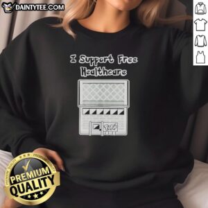 Nice I Support Free Healthcare Pokemon Anime Sweatshirt featuring vibrant designs and a cozy fit for fans.