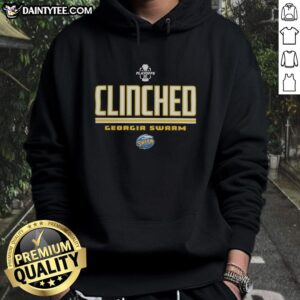 Top Georgia Swarm Clinched NLL 2026 Playoffs logo hoodie featuring vibrant team colors and stylish design.