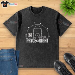 Premium Nebraska Cornhuskers washed t-shirt featuring '23 points and 7 threes' design for fans.