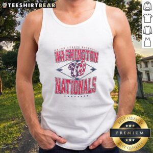 Pretty Washington Nationals Major League Baseball Cooperstown Diamond tank top featuring vibrant team colors and logo.