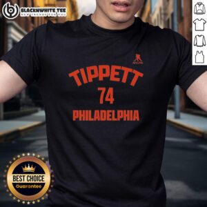 Alt Text: Nice Owen Tippett 74 Philadelphia Flyers T-Shirt featuring vibrant team colors and stylish design for fans.