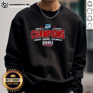 Good NCAA Robert Morris Colonials 2026 Northeast Conference Tournament Champions Sweatshirt featuring team colors and logo.