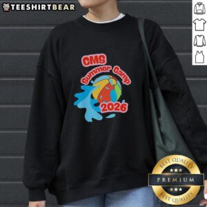 Official CMS Summer Camp 2026 graphic sweatshirt featuring vibrant design and cozy fit for summer adventures.
