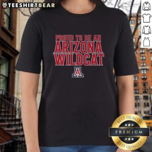 Premium Arizona Basketball Proud to Be an Arizona Wildcat ladies tee showcasing school spirit and style.