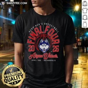 Top UConn Huskies vs Arizona Wildcats NCAA Men's Basketball Final Four 2026 T-shirt design featuring team logos.