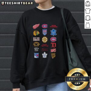 Official Twenty Four NHL Ice Hockey Logos Sweatshirt featuring vibrant team logos and a cozy design for fans.