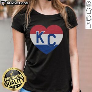 Alt Text: Premium Netherlands KC Heart Ladies Tee in vibrant colors, perfect for casual wear and showcasing Dutch pride.