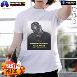 Hot Tribute Paul Gray T-Shirt featuring Slipknot's founding bassist design, perfect for fans of the iconic band.