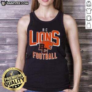 Good BC Lions football logo tank top featuring vibrant colors and team branding, perfect for fans and casual wear.