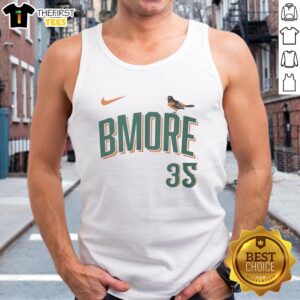 Pretty Baltimore Orioles Bmore 35 tank top featuring vibrant colors and a stylish design for fans.