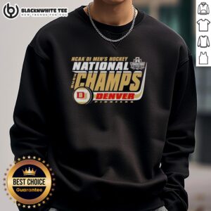Alt Text: Premium Denver Pioneers 2026 NCAA Frozen Four men's ice hockey national champions bracket sweatshirt design.