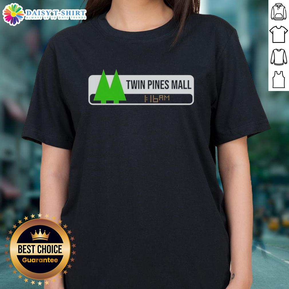 Top Back To The Future Twin Pines Mall 1 16Am Ladies Tee Back to the Future Twin Pines Mall Ladies Tee featuring iconic time travel scene at 1:16 AM, perfect for fans.