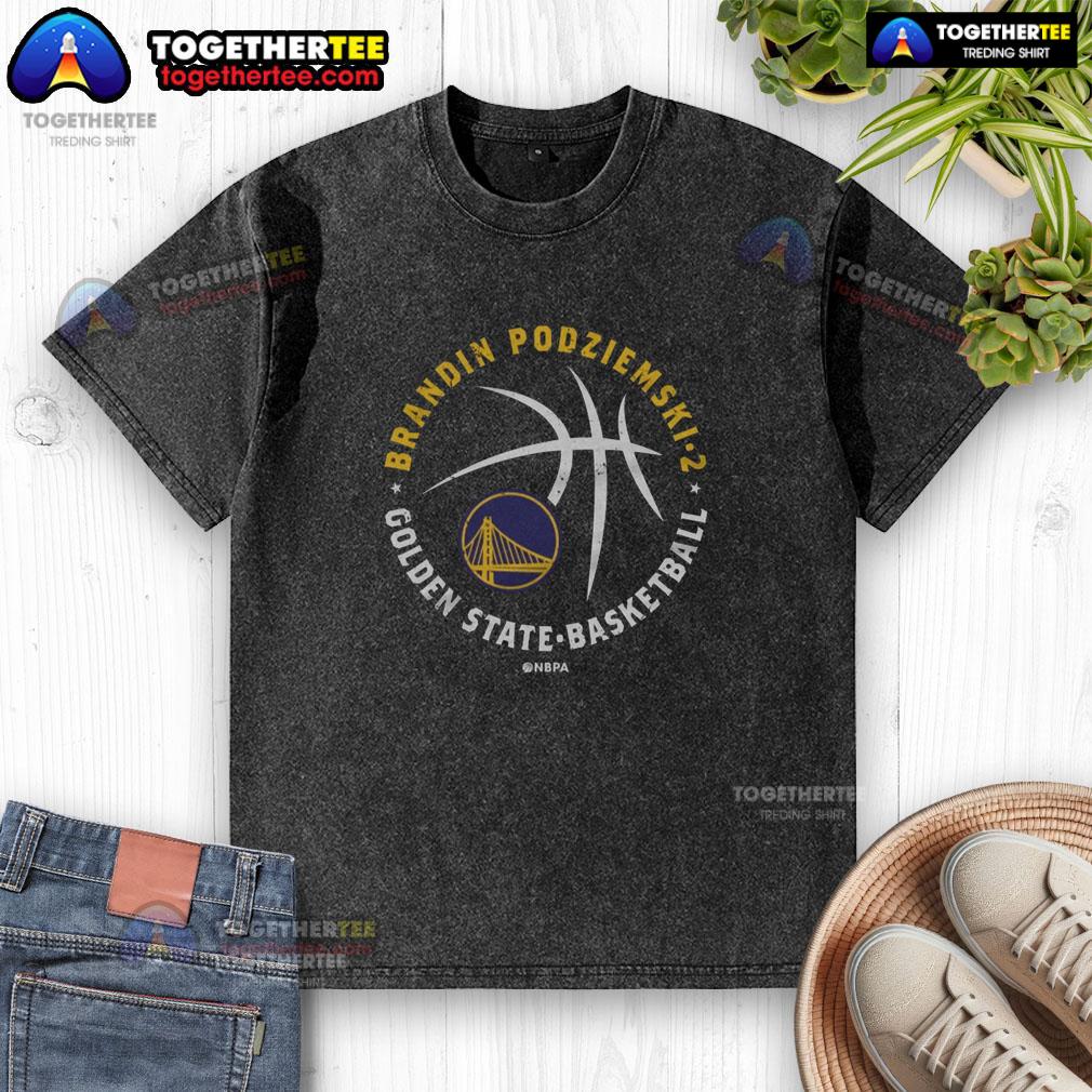 Top Brandin Podziemski Golden State Warriors Player Ball Washed T Shirt Top Brandin Podziemski Golden State Warriors player wearing a stylish washed t-shirt during a game.