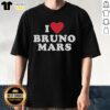 Top Bruno Mars I Heart Bruno Mars T-Shirt featuring a stylish design perfect for music fans and concert goers.