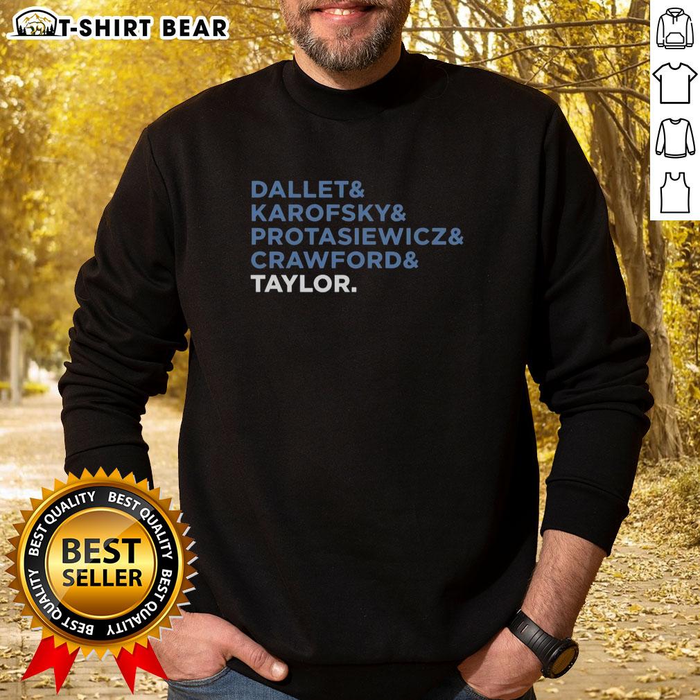 Top Dallet And Karofsky And Protasiewicz And Crawford And Taylor Sweatshirt Top Dallet, Karofsky, Protasiewicz, Crawford, Taylor sweatshirt showcasing vibrant design and cozy fit for casual wear.