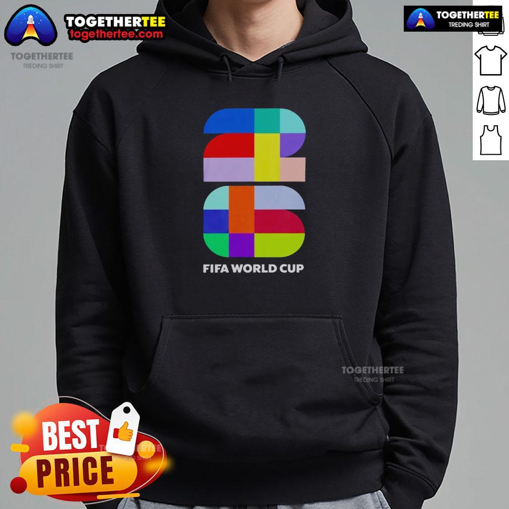 Top Fifa 2026 World Cup Colour Logo Emblem Hoodie Top FIFA 2026 World Cup colour logo emblem hoodie showcasing vibrant design for soccer fans and merchandise collectors.