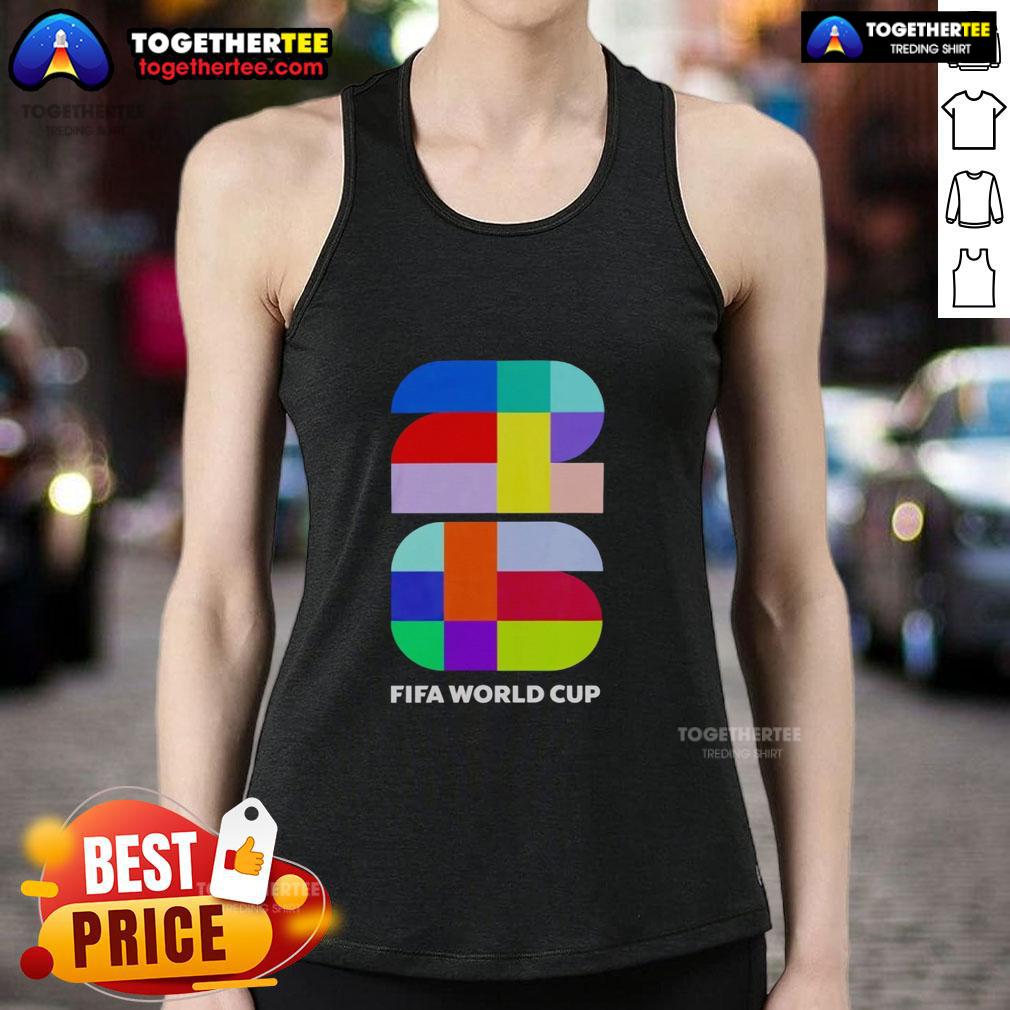 Top Fifa 2026 World Cup Colour Logo Emblem Tank Top Top FIFA 2026 World Cup color logo emblem printed on a stylish tank top, perfect for fans and summer wear.