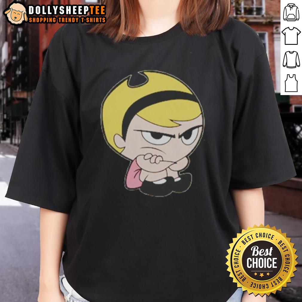 Top Grim Adventures Of Billy Ladies Tee Alt Text: Top Grim Adventures of Billy Ladies Tee featuring vibrant artwork and playful design for fans of the series.