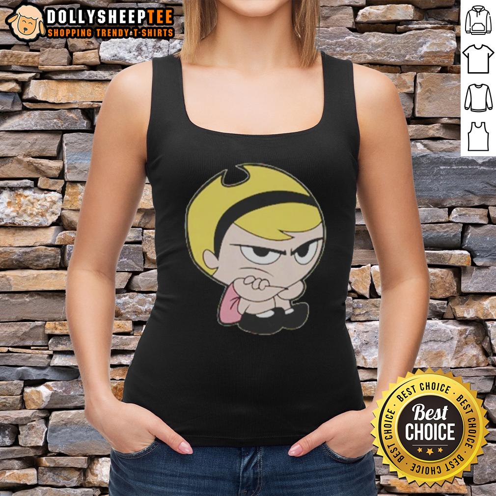 Top Grim Adventures Of Billy Tank Top Alt Text: Billy wearing a tank top in a scene from Top Grim Adventures, showcasing his adventurous spirit and style.