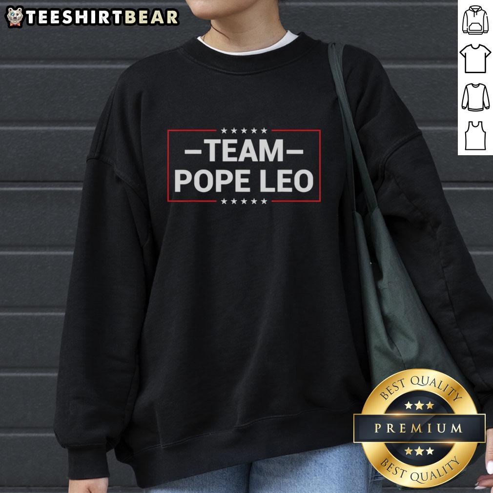 top-i-heart-love-team-pope-leo-xiv-sweatshirt Alt Text: Top I Heart Love Team Pope Leo XIV Sweatshirt in stylish design, perfect for fans of Pope Leo XIV and unique fashion.