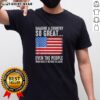Retro American Flag T-Shirt with 'Imagine A Country So Great' slogan, perfect for patriotic wear and expressing national pride.