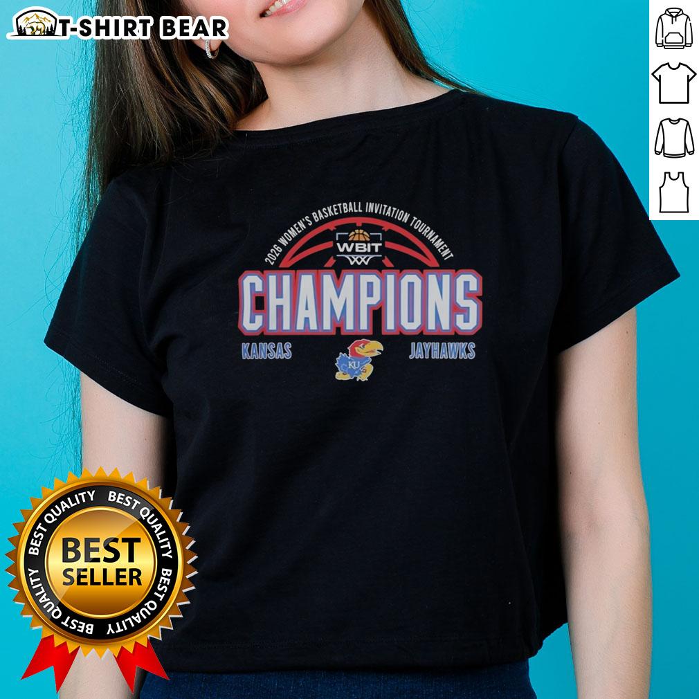 Top Kansas Jayhawks Wbit Women'S Basketball Champions 2026 Ladies Tee 2026 Kansas Jayhawks women's basketball champions tee, featuring team logo and vibrant design for fans and supporters.