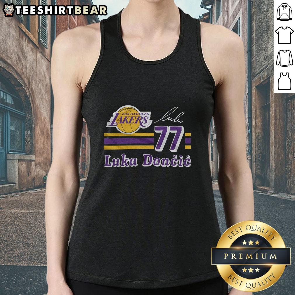 top-lakers-luka-doncic-signature-jersey-tank-top Alt Text: Top Lakers Luka Doncic signature jersey tank top featuring vibrant colors and stylish design for basketball fans.