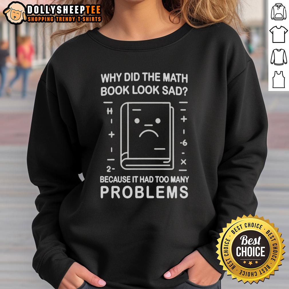Top Math Book Blues Sweatshirt Cozy blues sweatshirt featuring 'Top Math Book' design, perfect for math lovers and students looking for stylish comfort.