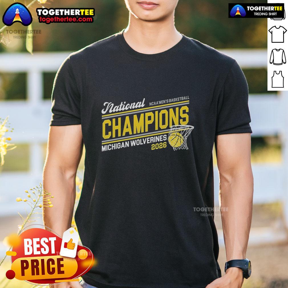 Top Michigan 2026 Basketball National Champions T Shirt Top Michigan 2026 Basketball National Champions T-Shirt featuring a vibrant design celebrating Michigan's victory.