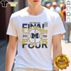 Top Michigan Wolverines 2026 NCAA Men's Basketball Final Four graphic t-shirt featuring bold team colors and logo.