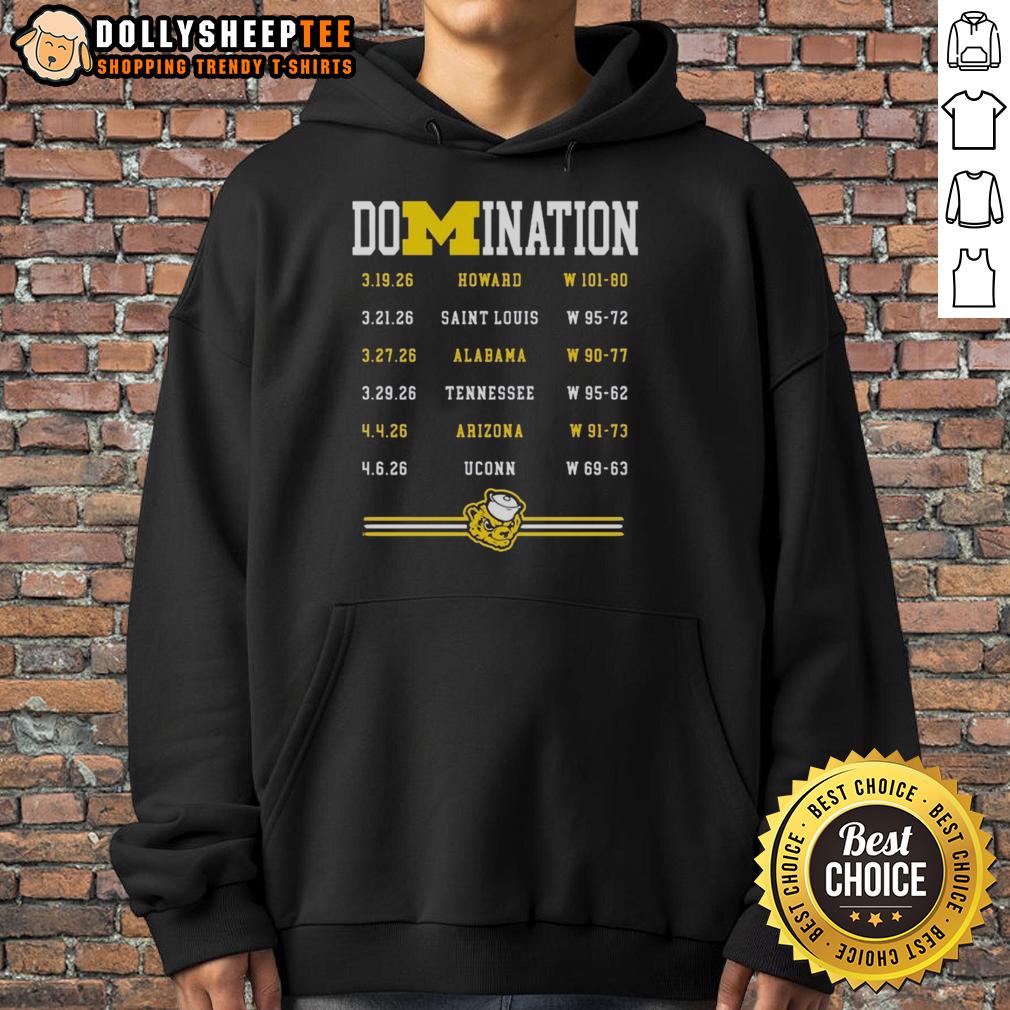Top Michigan Wolverines Men'S Basketball Champions 2025 2026 Domiation Hoodie