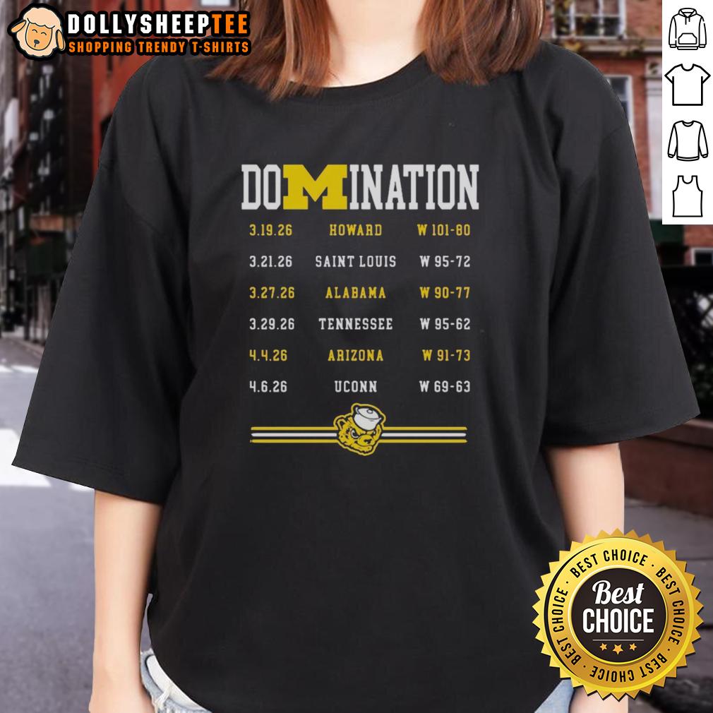 Top Michigan Wolverines Men's Basketball Champions 2025 - 2026 Domiation Ladies-Tee