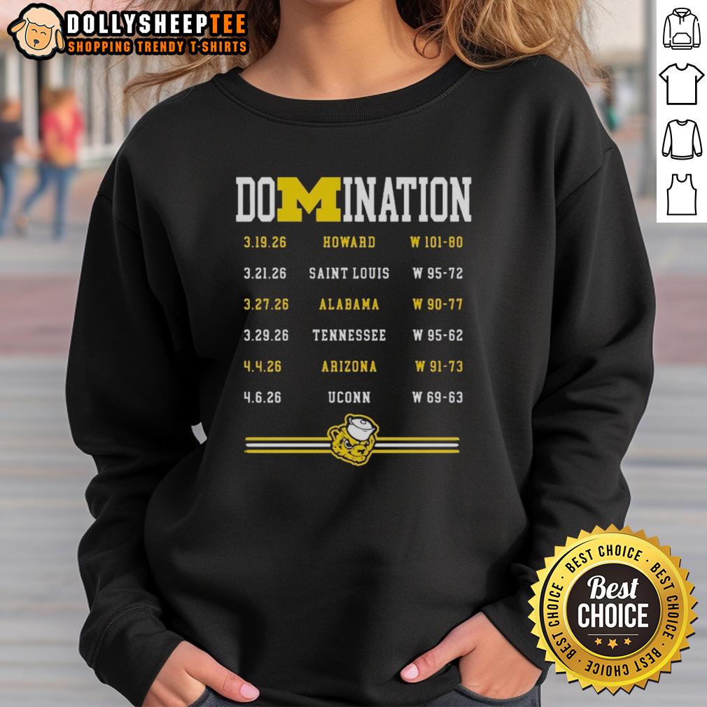 Top Michigan Wolverines Men's Basketball Champions 2025 - 2026 Domiation Sweatshirt