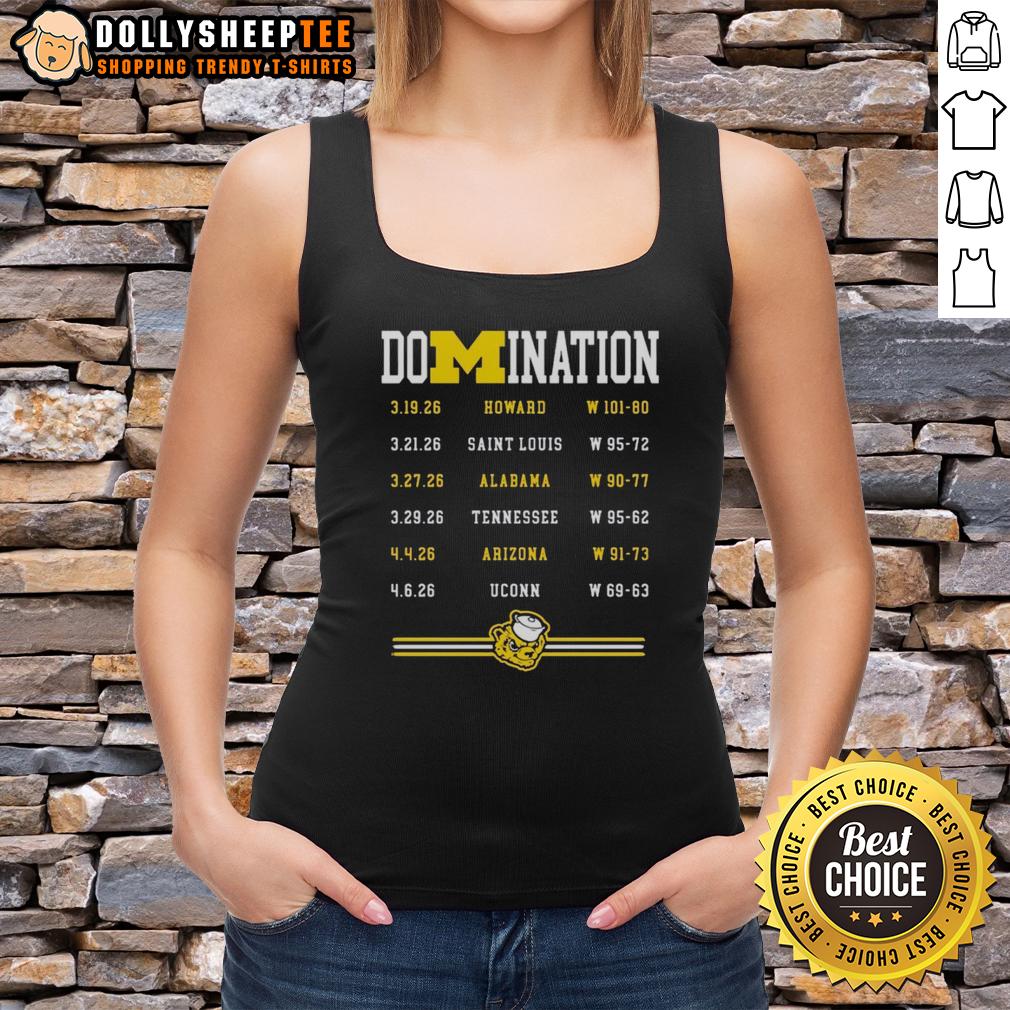 Top Michigan Wolverines Men's Basketball Champions 2025 - 2026 Domiation Tank Top