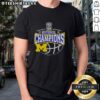 Top Michigan Wolverines National Champions T-Shirt featuring bold logo and vibrant colors, perfect for fans and celebrations.