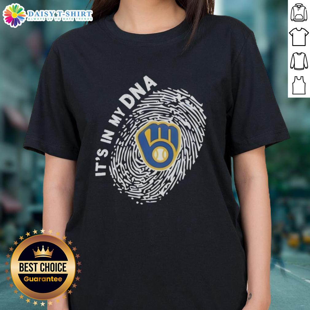 Top Milwaukee Brewers In My Dna Logo Ladies Tee Top Milwaukee Brewers In My DNA logo ladies tee featuring a stylish design for passionate fans.