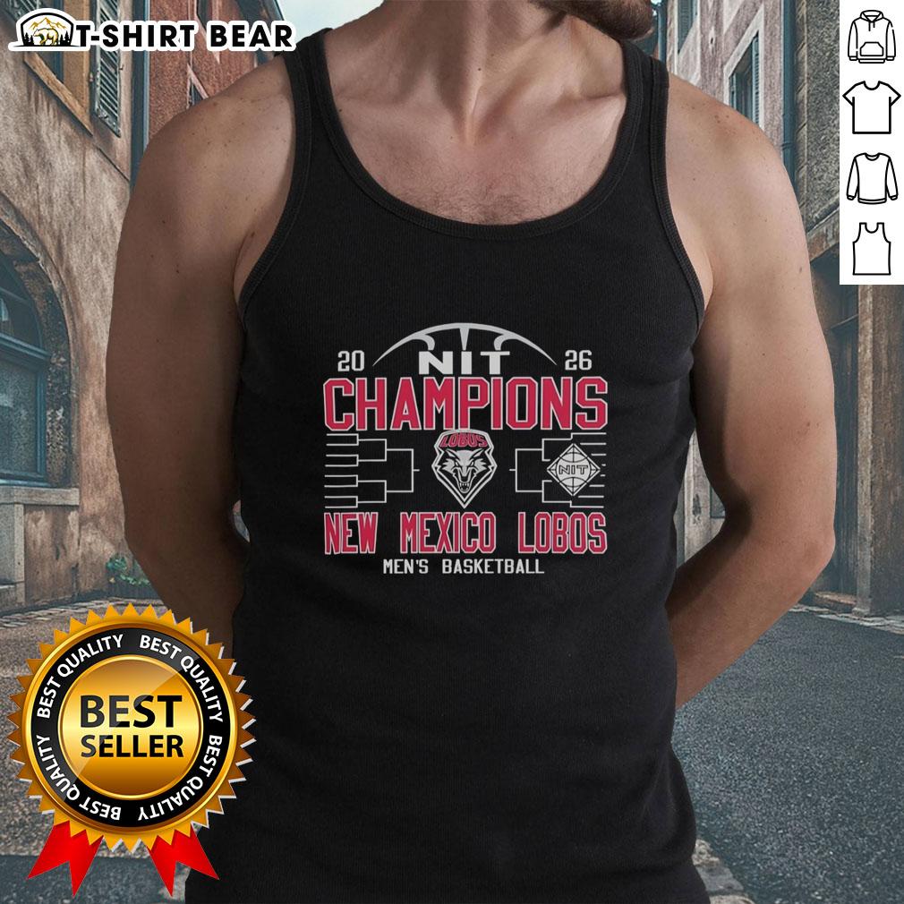 Top New Mexico Lobos Men'S Basketball Nit Champions 2026 Tank Top Top New Mexico Lobos Men's Basketball NIT Champions 2026 tank top featuring team logo and vibrant colors.