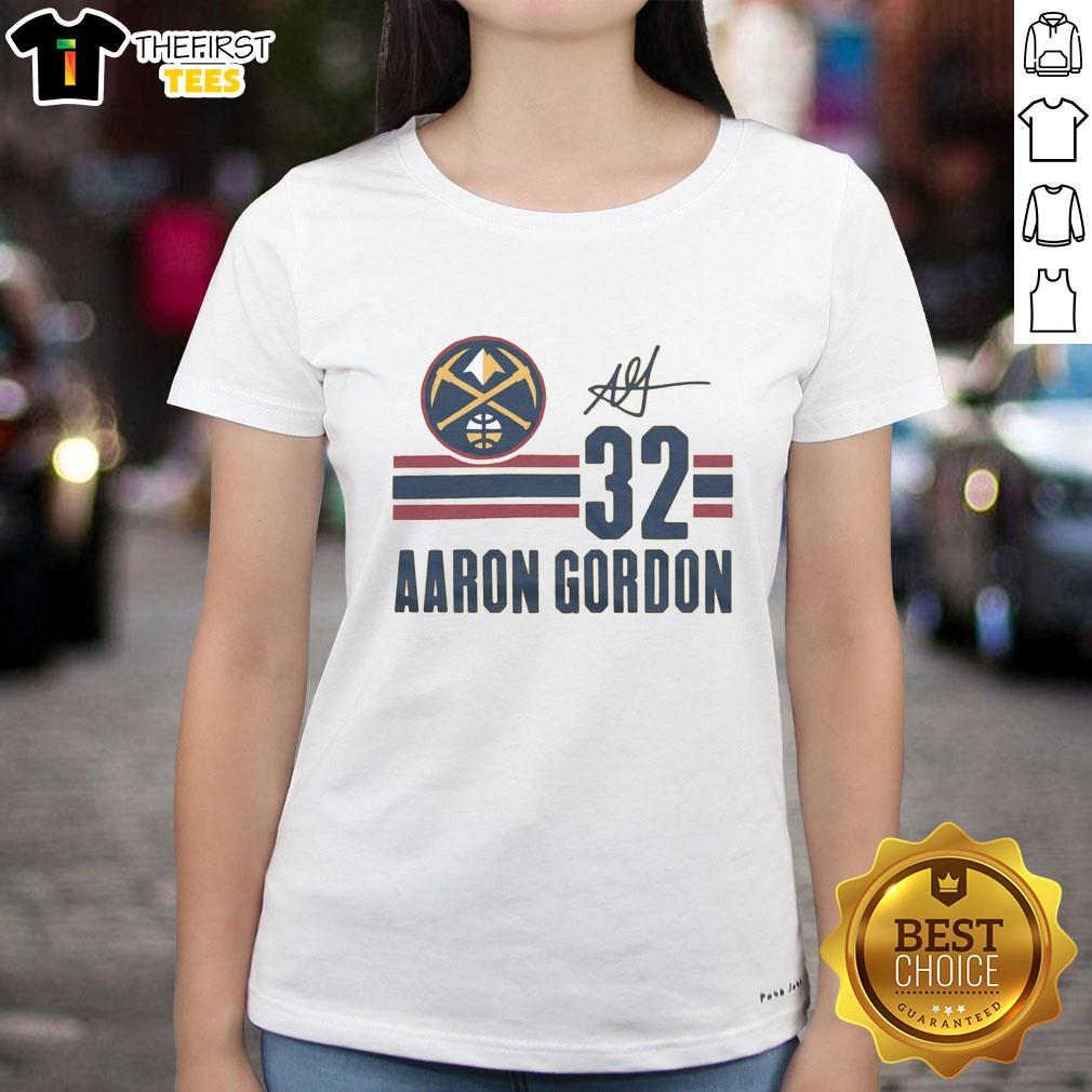 top-nuggets-aaron-gordon-signature-jersey-ladies-tee Stylish Ladies Tee featuring Aaron Gordon's signature jersey design for Top Nuggets fans, perfect for game day.